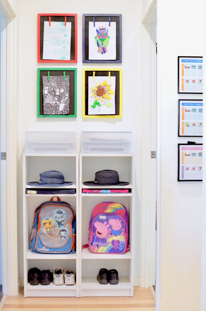 Shelf for school bags