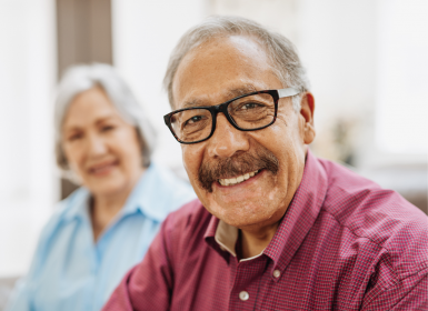 Portrait of older man smiling