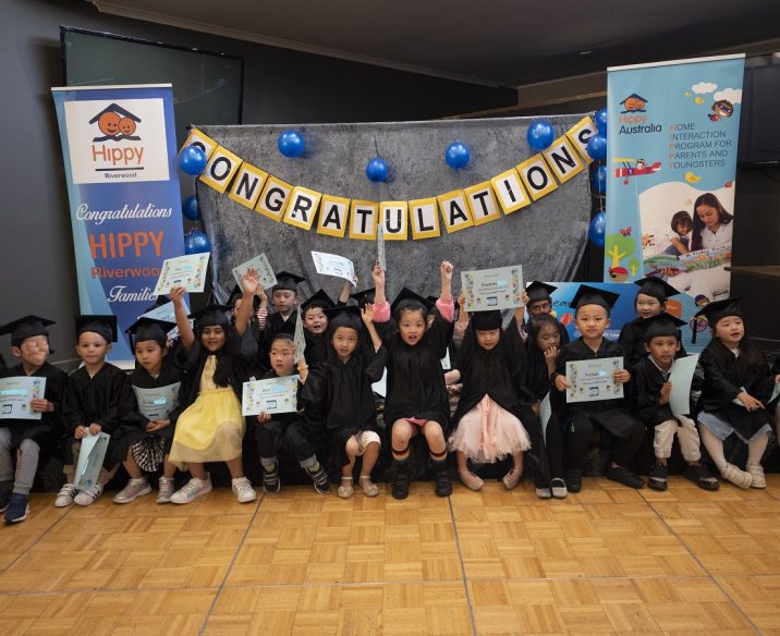 Children holding up certificates at HIPPY Riverwood Graduation