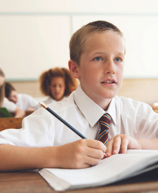 Counting for Life boy in classroom