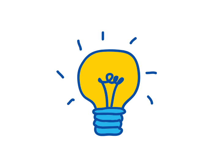 light bulb hand drawn